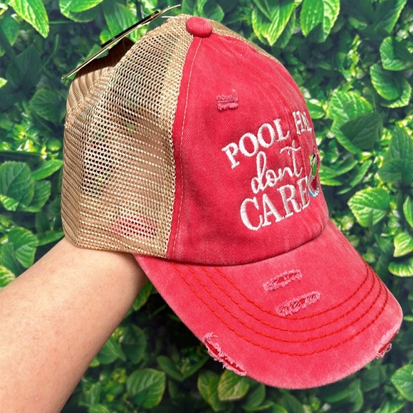 CC Beanie Ponytail Cap with embroidery on the front. - Picture 2 of 6